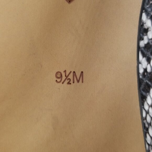 Halogen Owen Ghillie Flat. Snakeskin Black & White Print, Womens Size 9.5 M - Picture 12 of 12